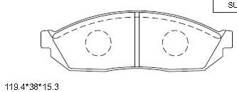 ASIMCO Piduriklotsi komplekt,ketaspidur KD3761