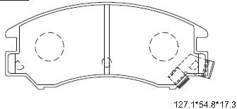 ASIMCO Комплект тормозных колодок, дисковый тормоз KD3763