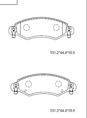 ASIMCO Комплект тормозных колодок, дисковый тормоз KD3765