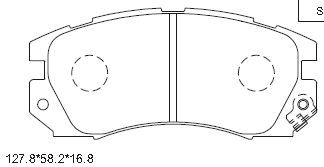 ASIMCO Комплект тормозных колодок, дисковый тормоз KD3781