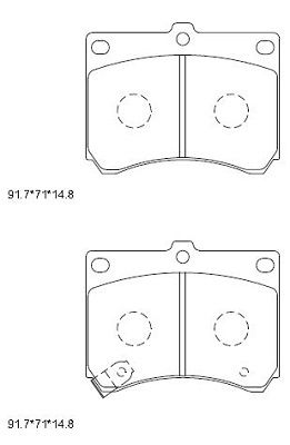 ASIMCO Комплект тормозных колодок, дисковый тормоз KD3799