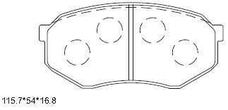 ASIMCO Комплект тормозных колодок, дисковый тормоз KD4350