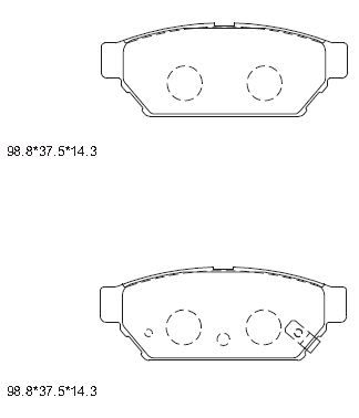ASIMCO Комплект тормозных колодок, дисковый тормоз KD4708