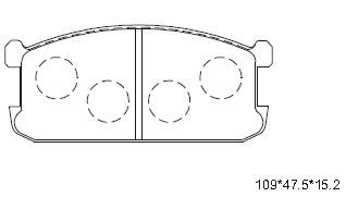 ASIMCO Комплект тормозных колодок, дисковый тормоз KD4745