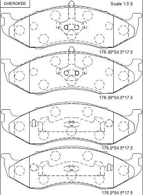 ASIMCO Piduriklotsi komplekt,ketaspidur KD6202