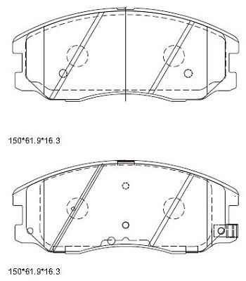 ASIMCO Piduriklotsi komplekt,ketaspidur KD6212