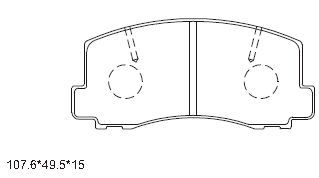 ASIMCO Piduriklotsi komplekt,ketaspidur KD6712