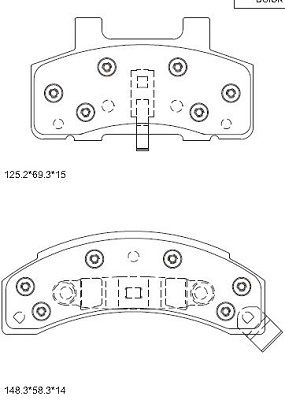 ASIMCO Комплект тормозных колодок, дисковый тормоз KD6733
