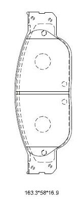 ASIMCO Piduriklotsi komplekt,ketaspidur KD6771