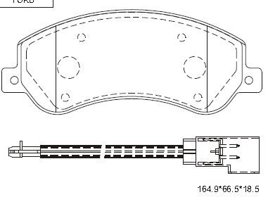 ASIMCO Piduriklotsi komplekt,ketaspidur KD6788