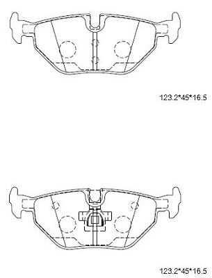 ASIMCO Piduriklotsi komplekt,ketaspidur KD6793