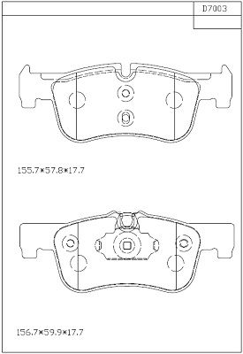 ASIMCO Piduriklotsi komplekt,ketaspidur KD7003