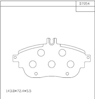 ASIMCO Комплект тормозных колодок, дисковый тормоз KD7054