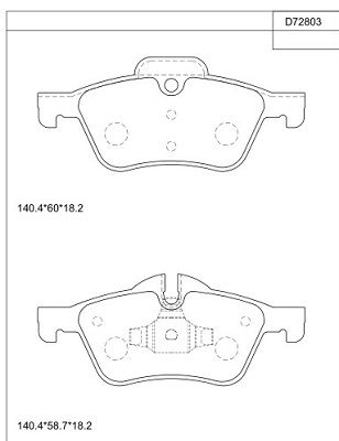 ASIMCO Piduriklotsi komplekt,ketaspidur KD72803