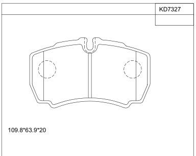 ASIMCO Piduriklotsi komplekt,ketaspidur KD7327