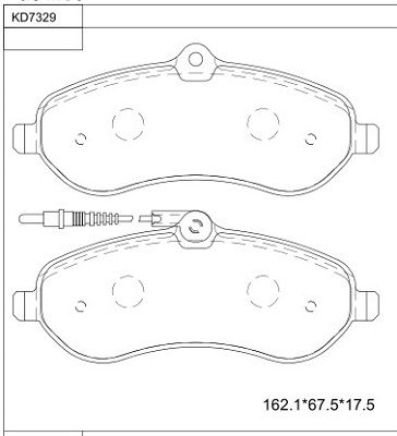 ASIMCO Piduriklotsi komplekt,ketaspidur KD7329