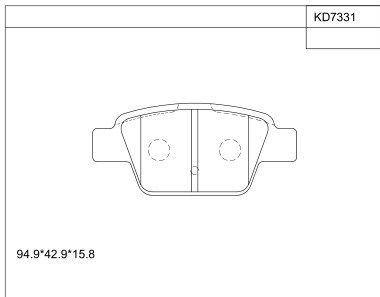 ASIMCO Комплект тормозных колодок, дисковый тормоз KD7331