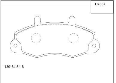 ASIMCO Piduriklotsi komplekt,ketaspidur KD7337