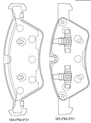 ASIMCO Комплект тормозных колодок, дисковый тормоз KD7549