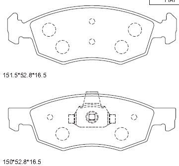 ASIMCO Piduriklotsi komplekt,ketaspidur KD7556