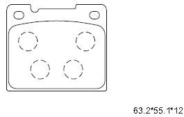 ASIMCO Комплект тормозных колодок, дисковый тормоз KD7568