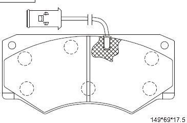 ASIMCO Комплект тормозных колодок, дисковый тормоз KD7613