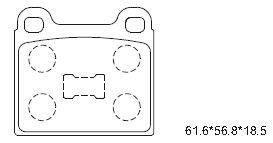 ASIMCO Комплект тормозных колодок, дисковый тормоз KD7713