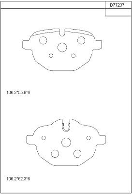 ASIMCO Piduriklotsi komplekt,ketaspidur KD77237