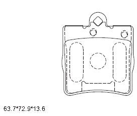 ASIMCO Комплект тормозных колодок, дисковый тормоз KD7740