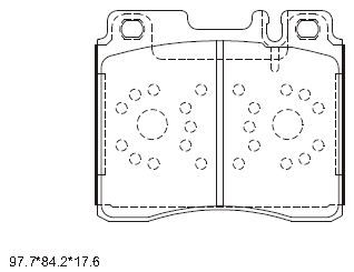 ASIMCO Комплект тормозных колодок, дисковый тормоз KD7745