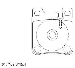 ASIMCO Комплект тормозных колодок, дисковый тормоз KD7750
