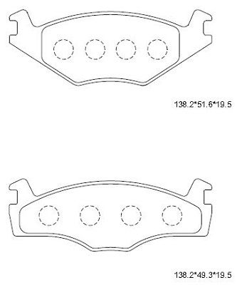 ASIMCO Комплект тормозных колодок, дисковый тормоз KD7756