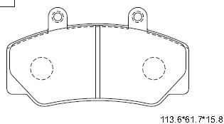 ASIMCO Комплект тормозных колодок, дисковый тормоз KD7759