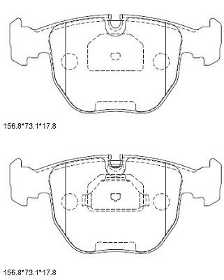 ASIMCO Piduriklotsi komplekt,ketaspidur KD7761