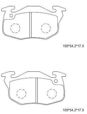 ASIMCO Piduriklotsi komplekt,ketaspidur KD7766