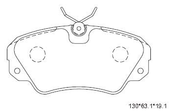 ASIMCO Piduriklotsi komplekt,ketaspidur KD7769