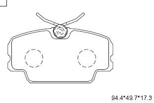 ASIMCO Piduriklotsi komplekt,ketaspidur KD7778