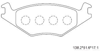 ASIMCO Piduriklotsi komplekt,ketaspidur KD7789