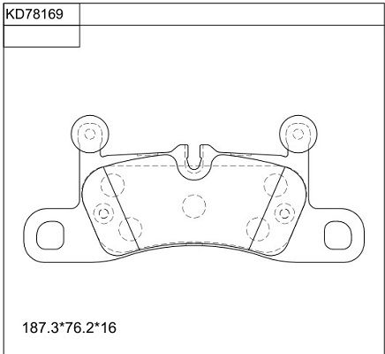 ASIMCO Piduriklotsi komplekt,ketaspidur KD78169