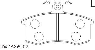 ASIMCO Комплект тормозных колодок, дисковый тормоз KD8701