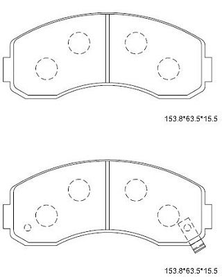 ASIMCO Комплект тормозных колодок, дисковый тормоз KD9620