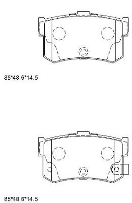 ASIMCO Piduriklotsi komplekt,ketaspidur KD9709