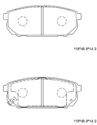 ASIMCO Piduriklotsi komplekt,ketaspidur KD9718