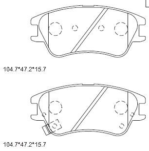 ASIMCO Piduriklotsi komplekt,ketaspidur KD9724