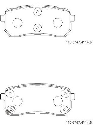 ASIMCO Piduriklotsi komplekt,ketaspidur KD9758