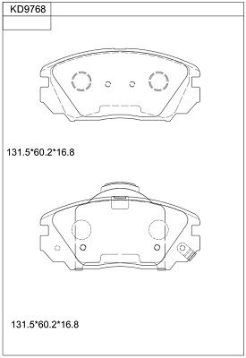 ASIMCO Piduriklotsi komplekt,ketaspidur KD9768