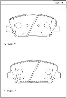 ASIMCO Piduriklotsi komplekt,ketaspidur KD99712