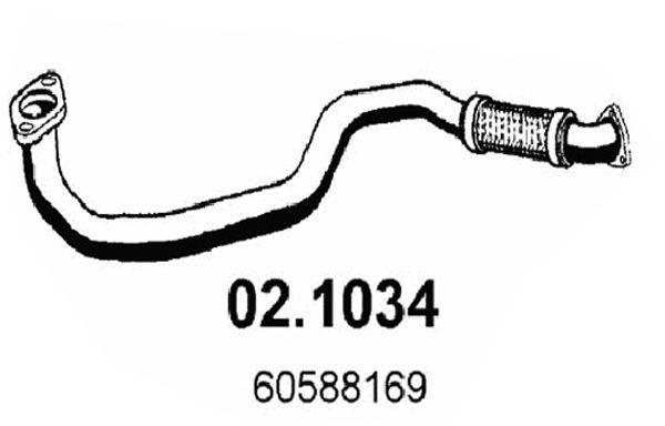 ASSO Труба выхлопного газа 02.1034