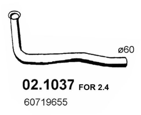 ASSO Труба выхлопного газа 02.1037
