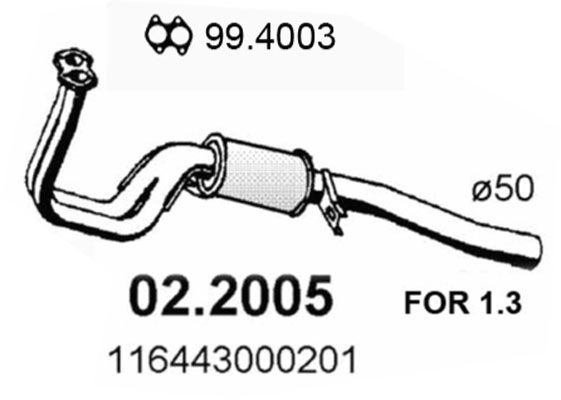 ASSO Предглушитель выхлопных газов 02.2005